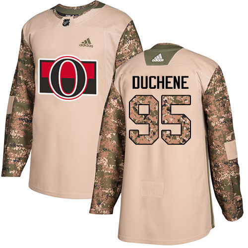 Dětské NHL Ottawa Senators dresy 95 Matt Duchene Authentic Camo Adidas Veterans Day Practice