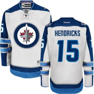 Pánské NHL Winnipeg Jets dresy 15 Matt Hendricks Authentic Bílý Reebok Venkovní hokejové dresy
