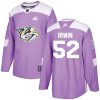 Pánské NHL Nashville Predators dresy 52 Matt Irwin Authentic Nachový Adidas Fights Cancer Practice