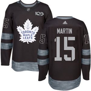 Pánské NHL Toronto Maple Leafs dresy 15 Matt Martin Authentic Černá Adidas 1917 2017 100th Anniversary