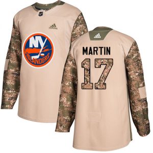 Pánské NHL New York Islanders dresy 17 Matt Martin Authentic Camo Adidas Veterans Day Practice