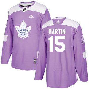 Pánské NHL Toronto Maple Leafs dresy 15 Matt Martin Authentic Nachový Adidas Fights Cancer Practice