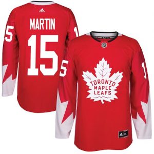 Pánské NHL Toronto Maple Leafs dresy 15 Matt Martin Authentic Červené Adidas Alternate