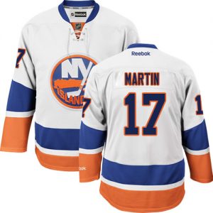 Pánské NHL New York Islanders dresy 17 Matt Martin Authentic Bílý Reebok Venkovní hokejové dresy