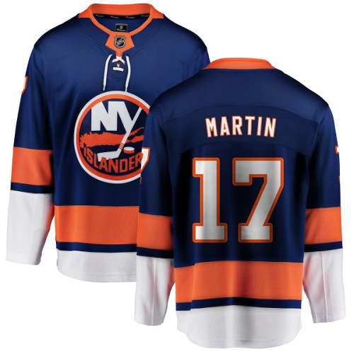 Pánské NHL New York Islanders dresy 17 Matt Martin Breakaway královská modrá Fanatics Branded Domácí