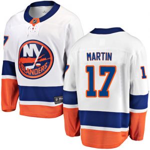 Pánské NHL New York Islanders dresy 17 Matt Martin Breakaway Bílý Fanatics Branded Venkovní