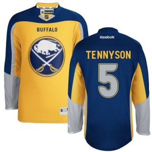 Dámské NHL Buffalo Sabres dresy 5 Matt Tennyson Authentic Zlato Reebok Alternativní hokejové dresy