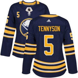 Dámské NHL Buffalo Sabres dresy 5 Matt Tennyson Authentic Námořnická modrá Adidas Domácí