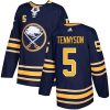 Dětské NHL Buffalo Sabres dresy 5 Matt Tennyson Authentic Námořnická modrá Adidas Domácí