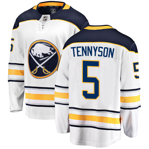 Dětské NHL Buffalo Sabres dresy 5 Matt Tennyson Breakaway Bílý Fanatics Branded Venkovní