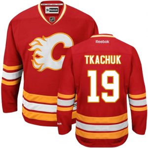 Dámské NHL Calgary Flames dresy 19 Matthew Tkachuk Authentic Červené Reebok Alternativní hokejové dresy