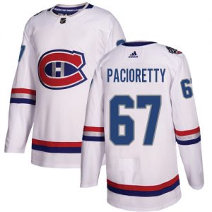 Pánské NHL Montreal Canadiens dresy 67 Max Pacioretty Authentic Bílý Adidas 2017 100 Classic