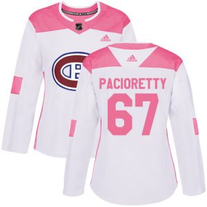 Dámské NHL Montreal Canadiens dresy 67 Max Pacioretty Authentic Bílý Růžový Adidas Fashion