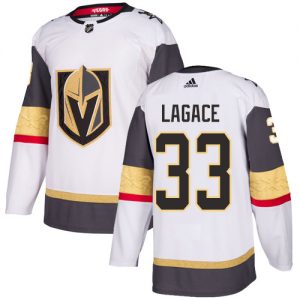 Pánské NHL Golden Knights dresy 33 Maxime Lagace Authentic Bílý Adidas Vegas Venkovní