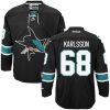 Dětské NHL San Jose Sharks dresy 68 Melker Karlsson Authentic Černá Reebok Alternativní hokejové dresy