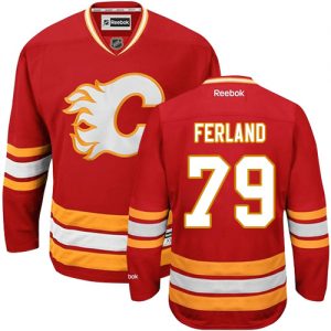 Pánské NHL Calgary Flames dresy 79 Michael Ferland Authentic Červené Reebok Alternativní