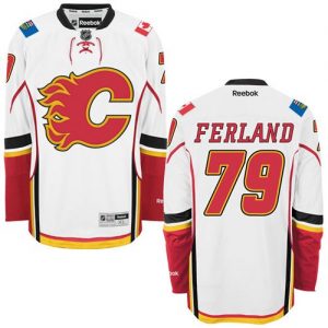 Pánské NHL Calgary Flames dresy 79 Michael Ferland Authentic Bílý Reebok Venkovní