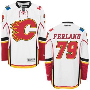 Dámské NHL Calgary Flames dresy 79 Michael Ferland Authentic Bílý Reebok Venkovní hokejové dresy