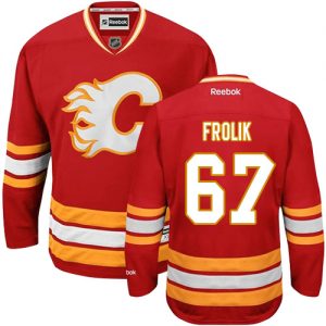Dámské NHL Calgary Flames dresy 67 Michael Frolik Authentic Červené Reebok Alternativní hokejové dresy