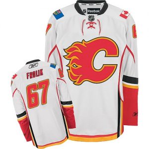Dámské NHL Calgary Flames dresy 67 Michael Frolik Authentic Bílý Reebok Venkovní hokejové dresy
