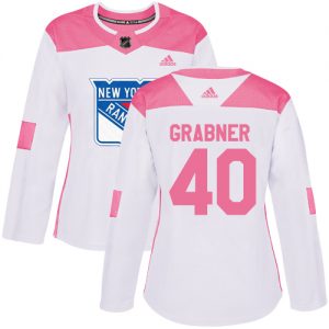 Dámské NHL New York Rangers dresy 40 Michael Grabner Authentic Bílý Růžový Adidas Fashion
