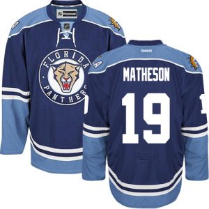 Pánské NHL Florida Panthers dresy 19 Michael Matheson Authentic Námořnická modrá Reebok Alternativní hokejové dresy