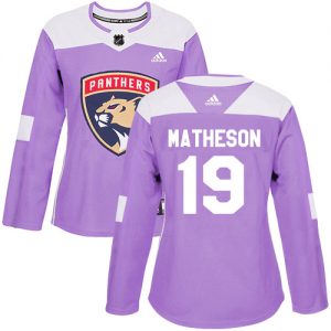 Dámské NHL Florida Panthers dresy 19 Michael Matheson Authentic Nachový Adidas Fights Cancer Practice