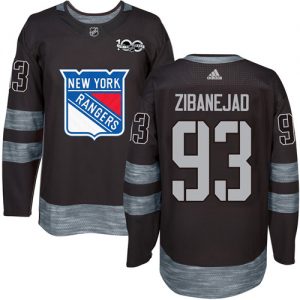 Pánské NHL New York Rangers dresy 93 Mika Zibanejad Authentic Černá Adidas 1917 2017 100th Anniversary