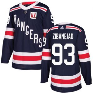 Pánské NHL New York Rangers dresy 93 Mika Zibanejad Authentic Námořnická modrá Adidas 2018 Winter Classic