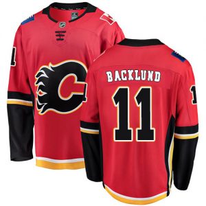 Pánské NHL Calgary Flames dresy 11 Mikael Backlund Breakaway Červené Fanatics Branded Domácí