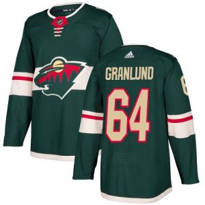 Pánské NHL Minnesota Wild dresy 64 Mikael Granlund Authentic Zelená Adidas Domácí