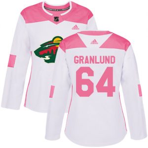 Dámské NHL Minnesota Wild dresy 64 Mikael Granlund Authentic Bílý Růžový Adidas Fashion