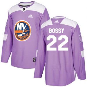 Pánské NHL New York Islanders dresy 22 Mike Bossy Authentic Nachový Adidas Fights Cancer Practice