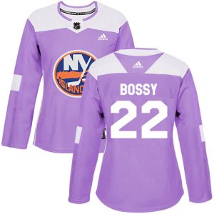 Dámské NHL New York Islanders dresy 22 Mike Bossy Authentic Nachový Adidas Fights Cancer Practice
