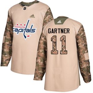 Pánské NHL Washington Capitals dresy 11 Mike Gartner Authentic Camo Adidas Veterans Day Practice