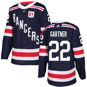 Pánské NHL New York Rangers dresy 22 Mike Gartner Authentic Námořnická modrá Adidas 2018 Winter Classic