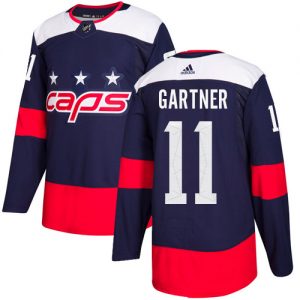 Pánské NHL Washington Capitals dresy 11 Mike Gartner Authentic Námořnická modrá Adidas 2018 Stadium Series
