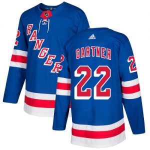 Pánské NHL New York Rangers dresy 22 Mike Gartner Authentic Kuninkaallisen modrá Adidas Domácí