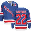 Pánské NHL New York Rangers dresy 22 Mike Gartner Authentic Throwback Kuninkaallisen modrá CCM 75TH