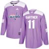 Dětské NHL Washington Capitals dresy 11 Mike Gartner Authentic Nachový Adidas Fights Cancer Practice