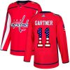 Dětské NHL Washington Capitals dresy 11 Mike Gartner Authentic Červené Adidas USA Flag Fashion