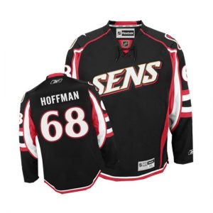 Pánské NHL Ottawa Senators dresy 68 Mike Hoffman Authentic Černá Reebok Alternativní hokejové dresy