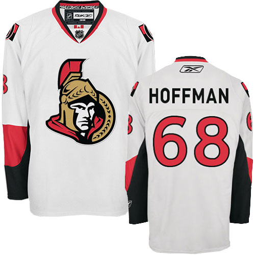 Dětské NHL Ottawa Senators dresy 68 Mike Hoffman Authentic Bílý Reebok Venkovní hokejové dresy