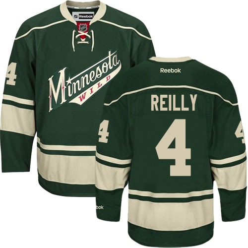 Pánské NHL Minnesota Wild dresy 4 Mike Reilly Authentic Zelená Reebok Alternativní hokejové dresy