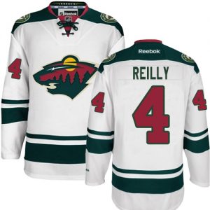 Pánské NHL Minnesota Wild dresy 4 Mike Reilly Authentic Bílý Reebok Venkovní hokejové dresy