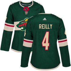 Dámské NHL Minnesota Wild dresy 4 Mike Reilly Authentic Zelená Adidas Domácí