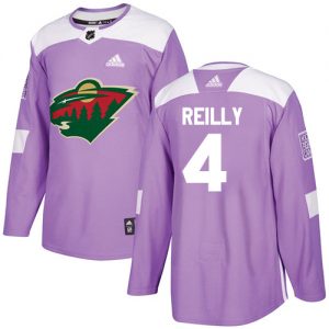 Dětské NHL Minnesota Wild dresy 4 Mike Reilly Authentic Nachový Adidas Fights Cancer Practice