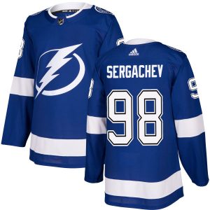 Pánské NHL Tampa Bay Lightning dresy 98 Mikhail Sergachev Authentic královská modrá Adidas Domácí