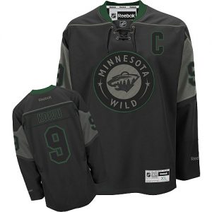 Pánské NHL Minnesota Wild dresy 9 Mikko Koivu Authentic Černá Reebok hokejové dresy