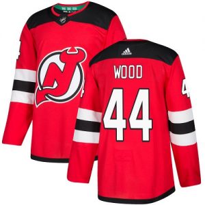 Pánské NHL New Jersey Devils dresy 44 Miles Wood Authentic Červené Adidas Domácí